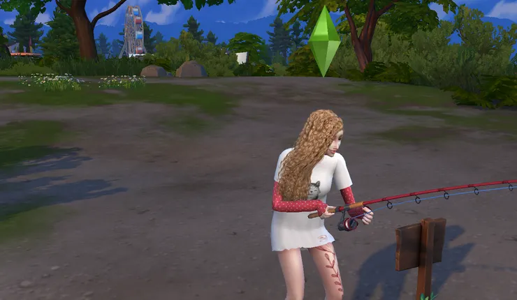 桑雅很識相的白天都跑去釣魚 XD 家裡給他們~