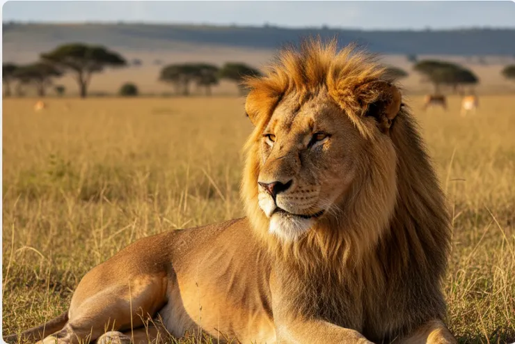 草原中的大獅子