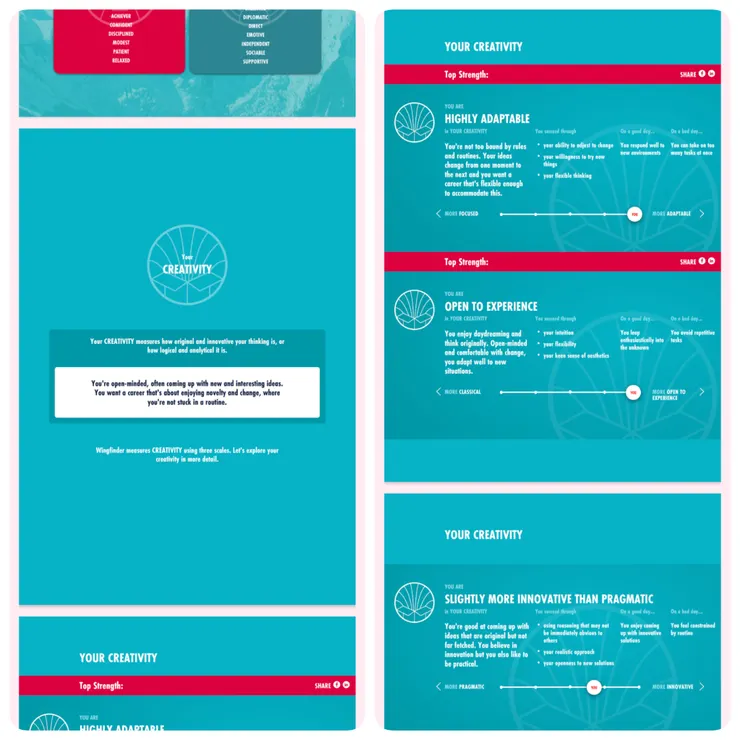 Jo Yun Lee 的測驗結果其中頁面