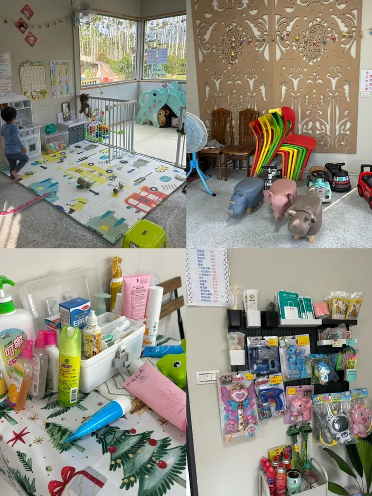 營本部內滿滿驚喜；販售小物品(平價)、提供防蚊液、幼幼兒玩樂區