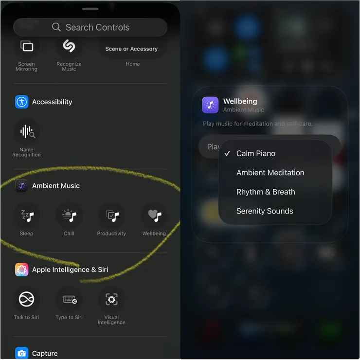 從 Control Center 加入後，再點擊就可以編輯播放清單。