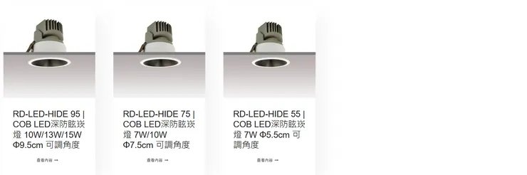 RD-LED-HIDE 深防眩崁燈-TJ2 Lighting