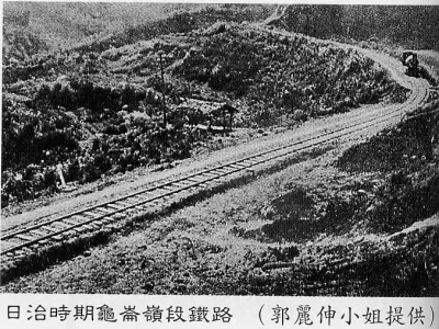 日治時期龜崙嶺段鐵路。(傳說中會倒退嚕的路段)