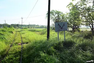 分歧牌,左側往新港東線,右側往東山(7353)