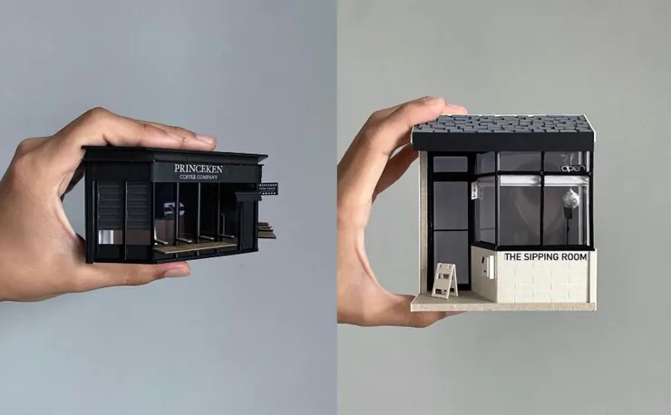 浩偉的微縮紙建築作品