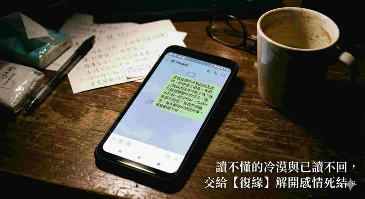 感情破裂與冷暴力情境:面臨伴侶已讀不回、信任危機與創傷後防禦機制的真實痛苦。