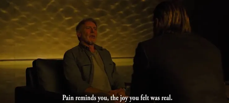 「痛苦提醒了你,你所感受到的喜悅是真實的。」- Blade Runner 2049