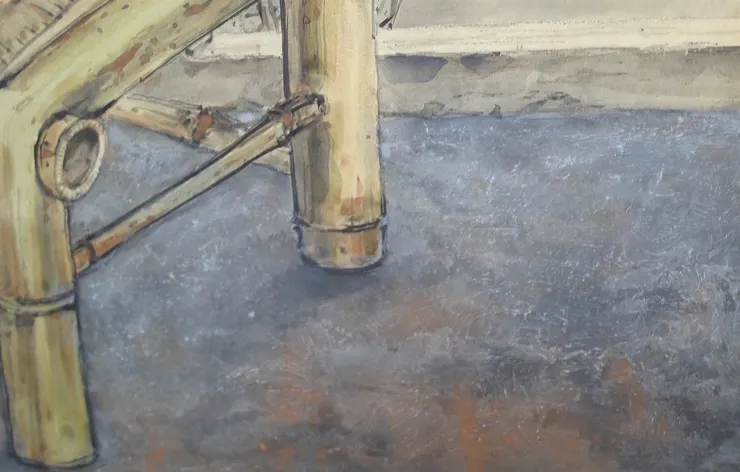 〈陽春日暖／冬日暖陽〉局部－地板