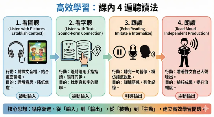課內 4 遍聽讀法