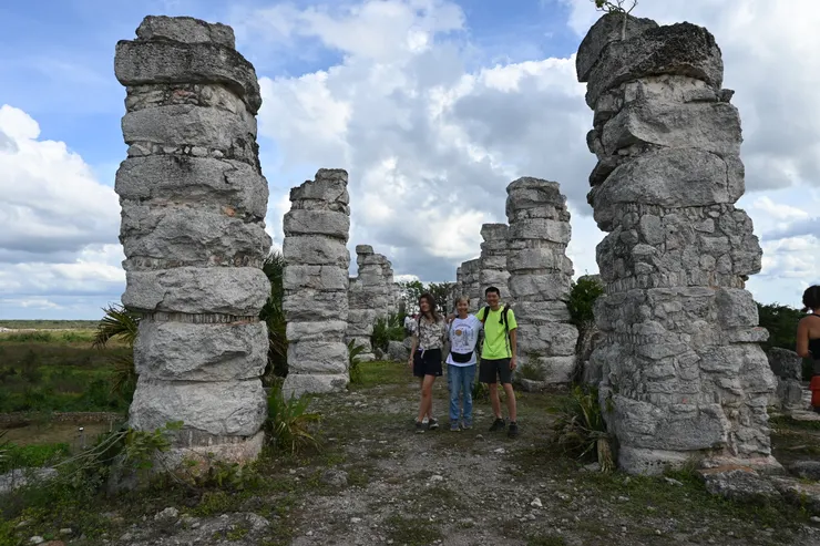 Archaeological Site Yucatan Ake - Temple of the Columns