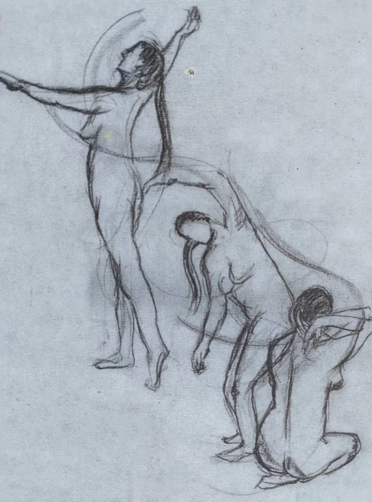 （2000年插畫課）3分鐘換一個動作的速寫練習