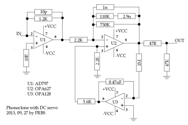 Phonoclone 電路圖，並加入 DC Servo