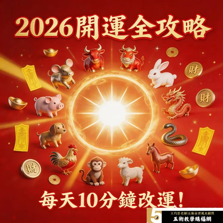 2026年十二生肖開運全攻略｜招財轉運＋避煞方法公開，每天10分鐘快速改運