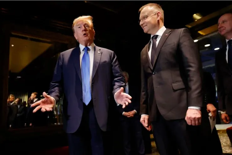 2024年4月17日﹕❙波蘭❙ 總統 ❙杜達❙ 與 ❙特朗普❙ 會談