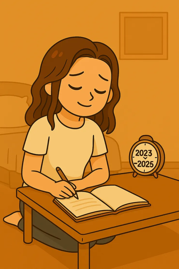 突然才發現，2023 到 2025，不過短短兩年，我的心路歷程竟然有這麼多變化與轉折。沒想到透過這些文字，就像被施了魔法一樣，我才看見自己的成長。