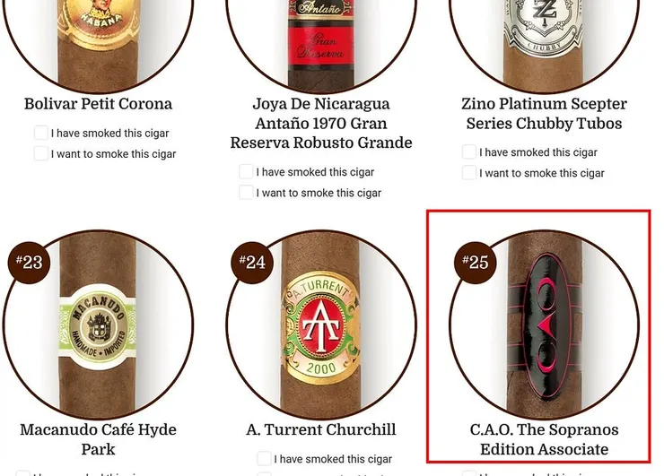 雪茄迷雜誌（Cigara Ficionado）中獲得了世界前25名雪茄的佳績，拿到了90分的高分