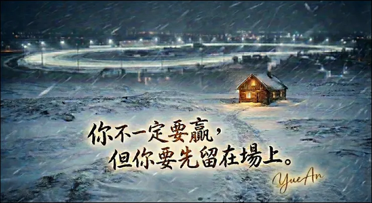 這世界不缺拚命奔跑的人，缺的是敢在暴風雪中停下來點燈的勇氣。