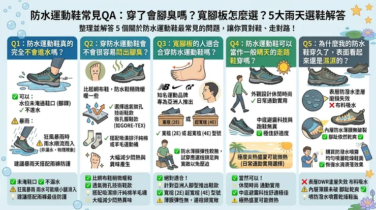 防水運動鞋常見QA
