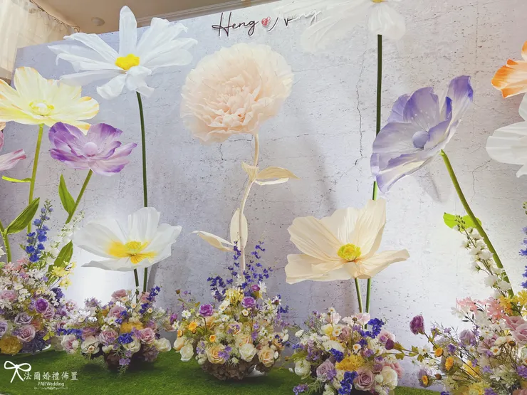 #莫內花園婚禮佈置-大花婚禮佈置－法爾婚禮佈置