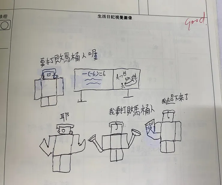 好特別的馬桶人