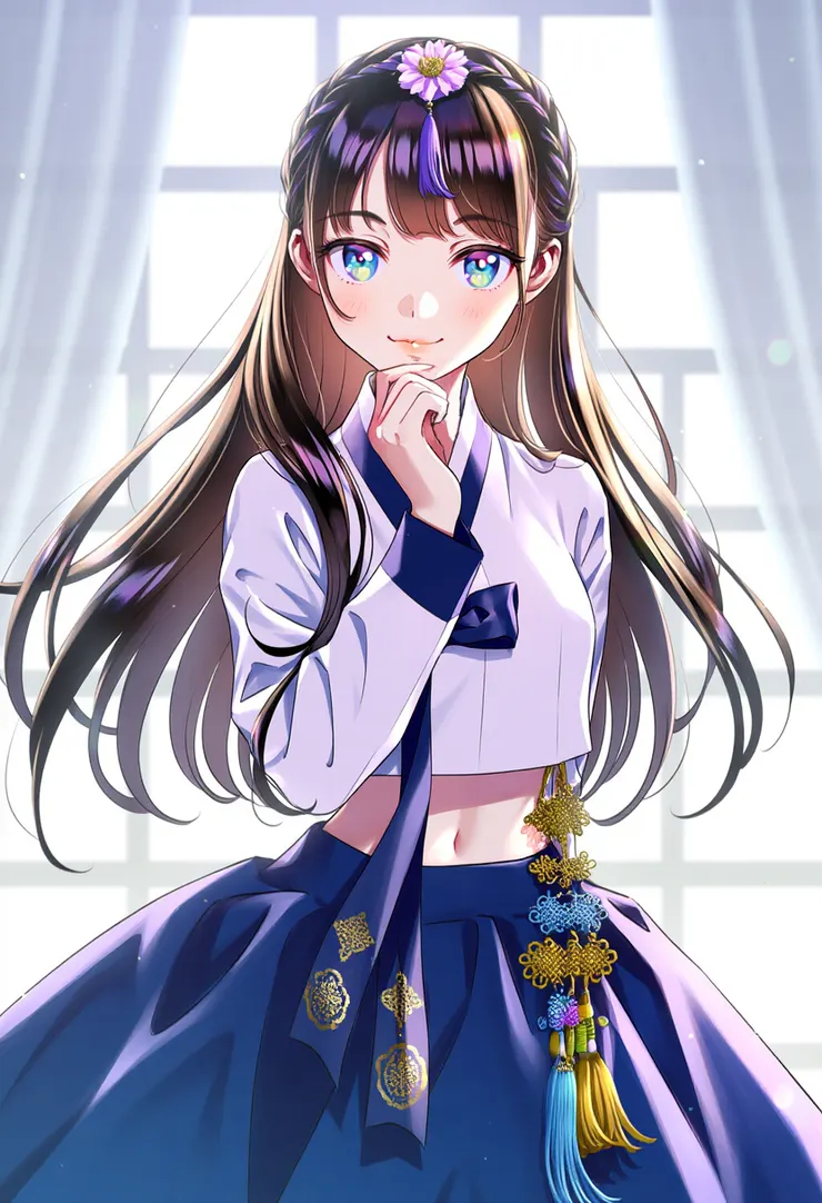 低腰韓服美少女