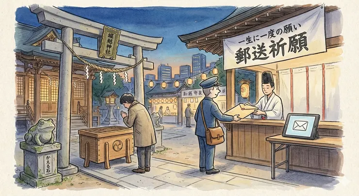 堀越神社「一夢祈願」的郵寄服務