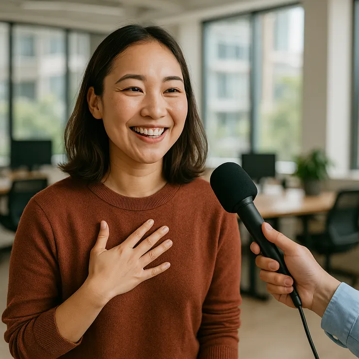 這題厲害在於:它不是問你想知道什麼,而是看對方怎麼看待這個地方。這比問「你們公司文化是什麼?」有效一百倍!