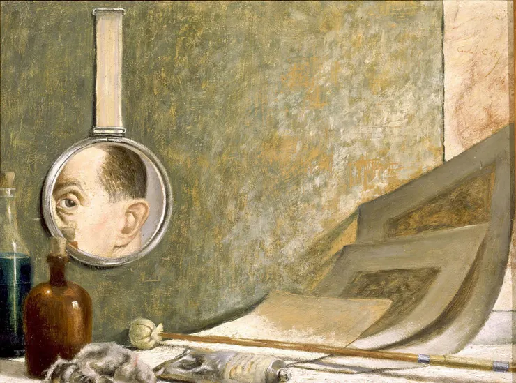 ▍IMG #1 - 1936 Still-life with a mirror (Self-portrait in a mirror). 45 x 60 cm
