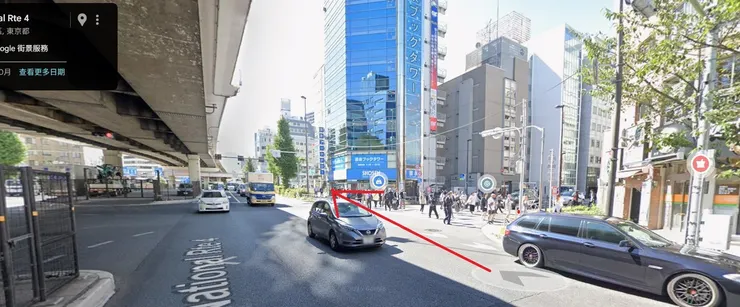 圖4，過馬路繼續直走