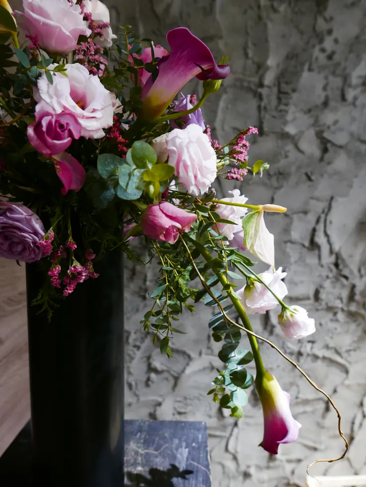 瀑布花: 一半的水平花