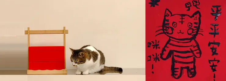 女兒為家貓mika寫的春聯