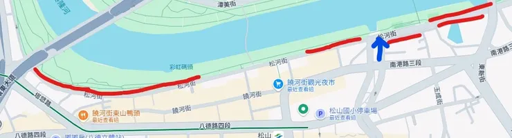 松河街路邊車格示意圖