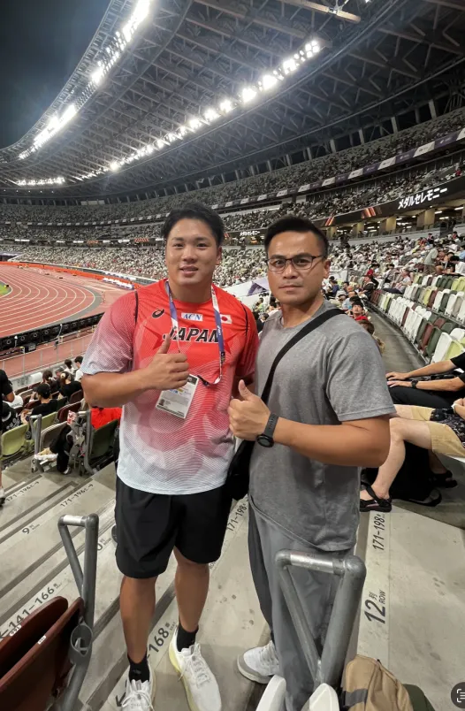  福田翔大在這場鏈球賽事擲出71公尺89 年輕有為 繼續努力