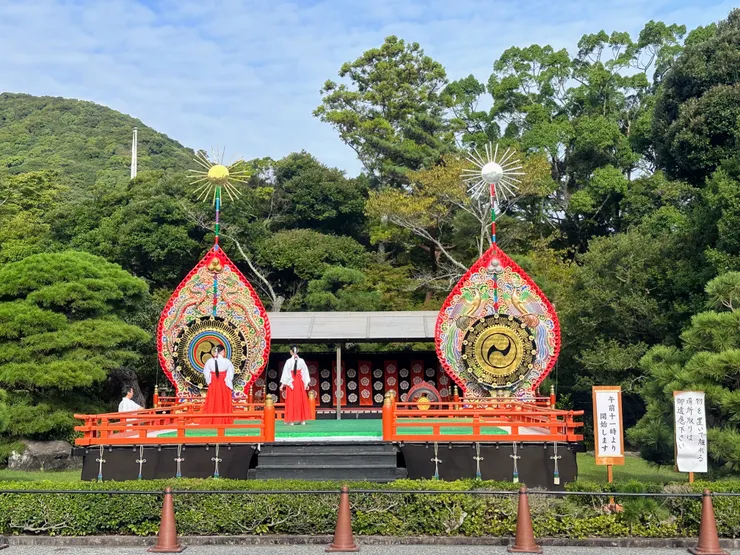 碰到中秋的月讀祭伊勢神宮的祭祀舞表演