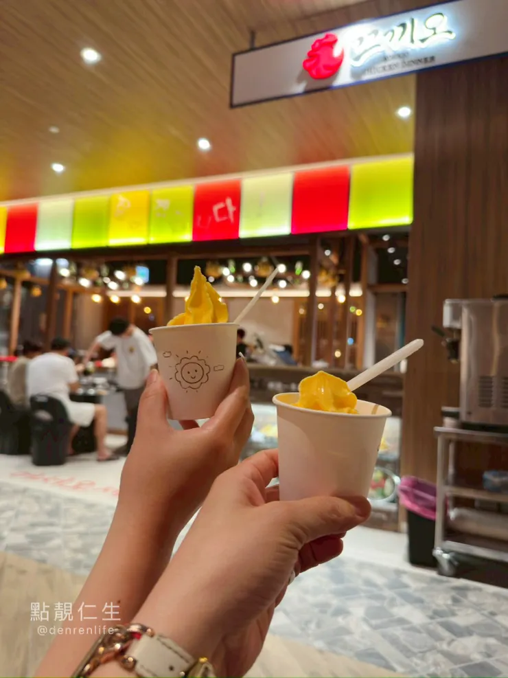 甜甜的芒果冰｜韓國一隻雞Lalaport南港店