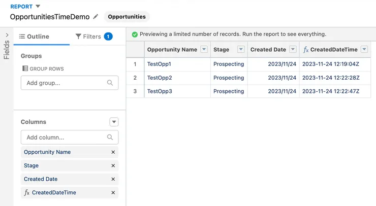 可看見CreatedDateTime中的時間