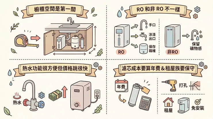  廚下飲水機怎麼選？先問你家能不能裝