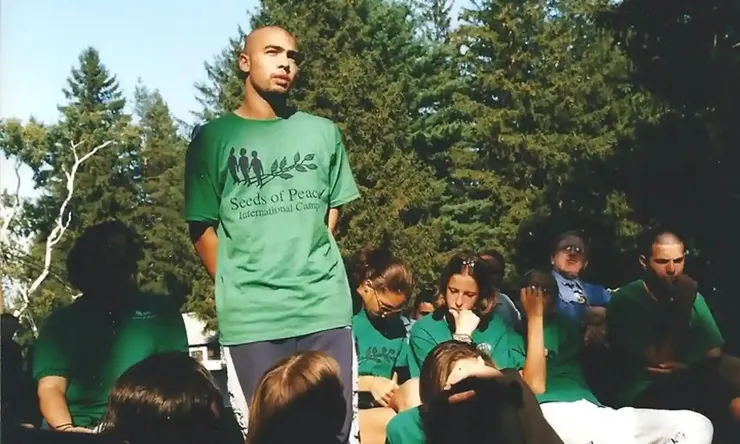 1990年代，阿希爾．阿什利在「和平種子」營中的樣子。（照片來源：Bobbie Gottschalk）