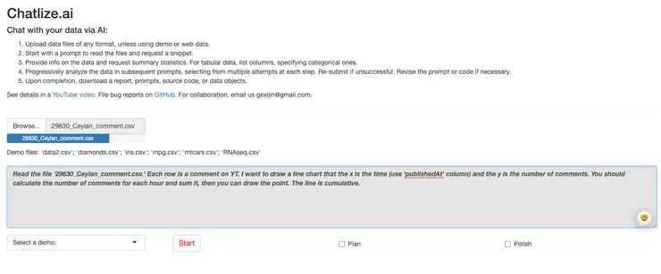 將事前準備好的csv檔丟入系統當中。