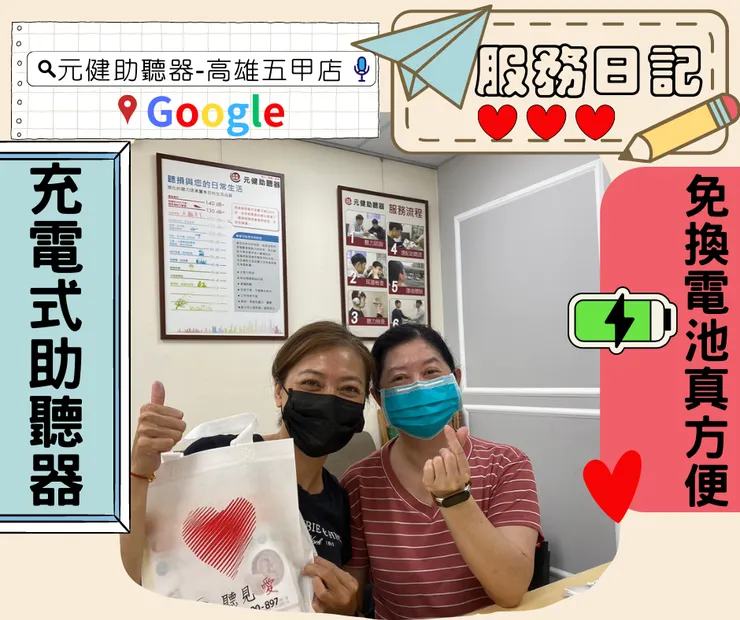 GOOGLE搜尋:元健助聽器-高雄五甲店

