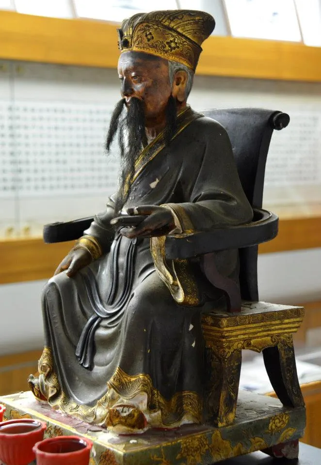 慶安宮 沈光文塑像