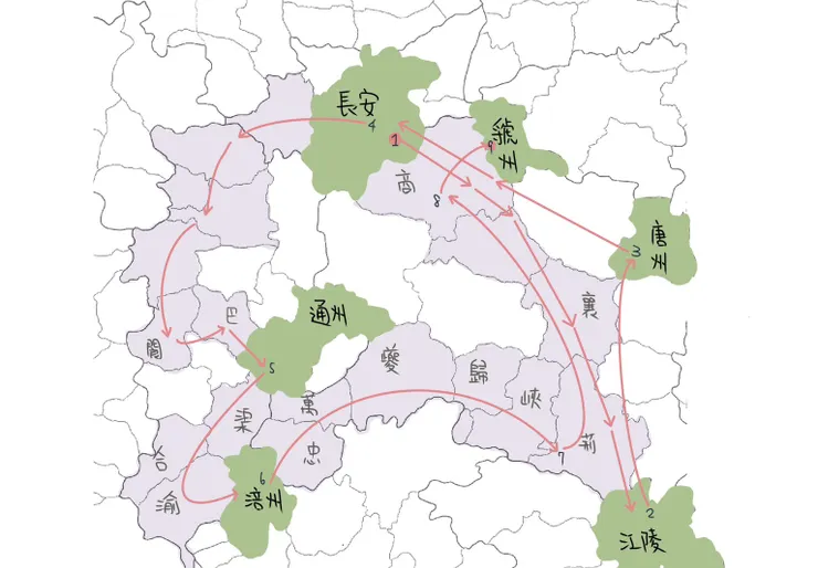 移動路線對照圖