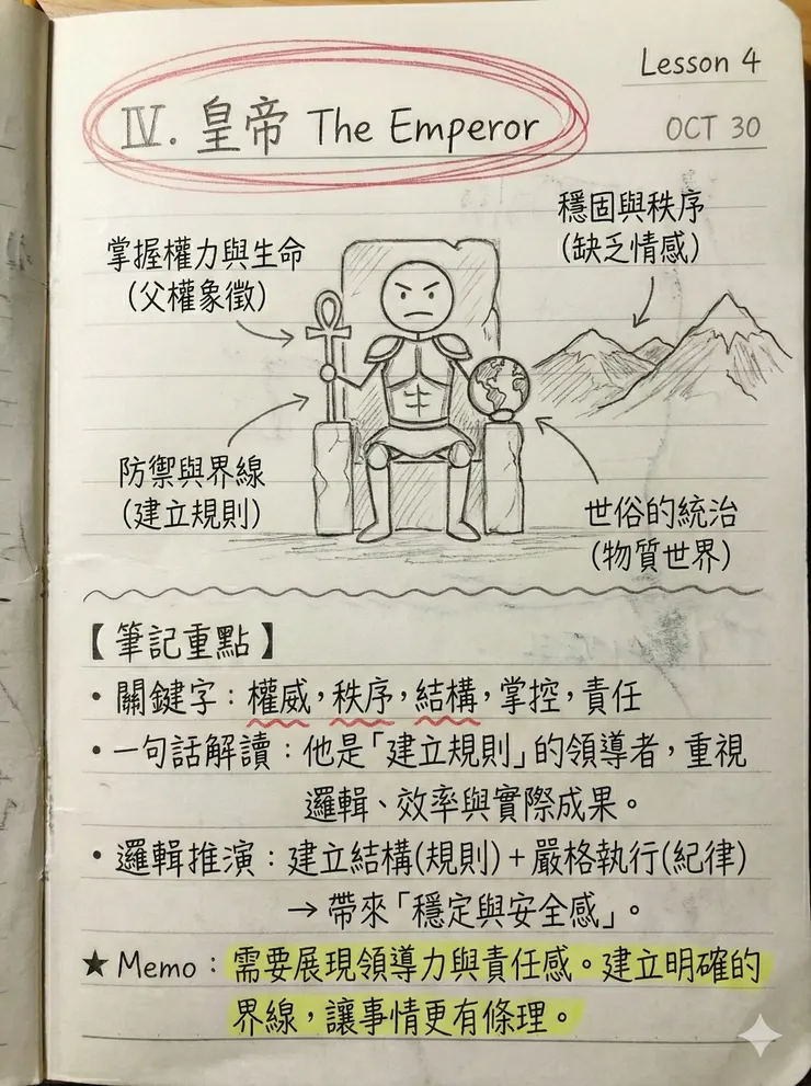 塔羅牌皇帝牌義