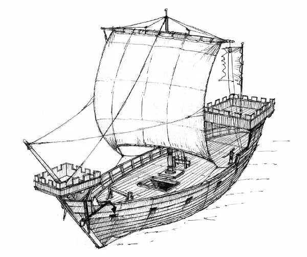 加上船樓的寇克船