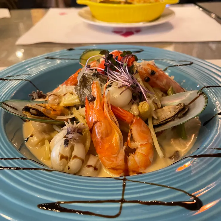 明太子時令海鮮松葉蟹味噌義大利麵