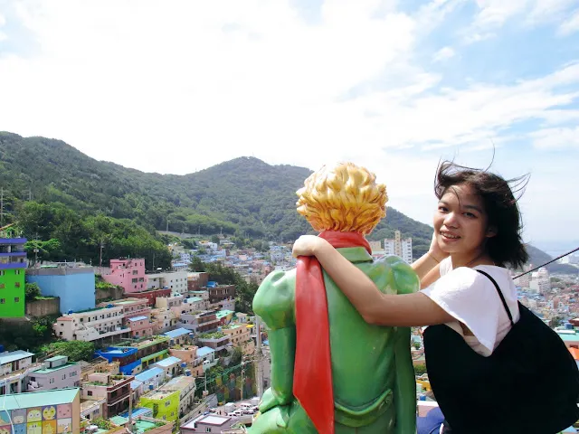 釜山自由行必去景點 甘川洞文化村 與小王子合照打卡