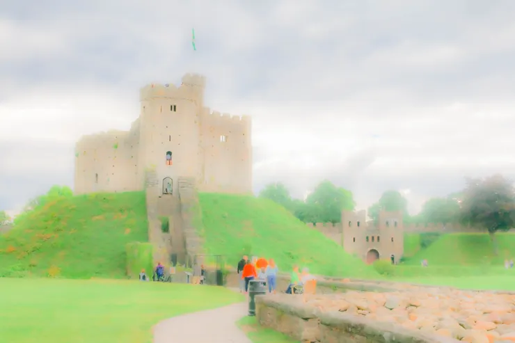 卡地夫城堡中一景