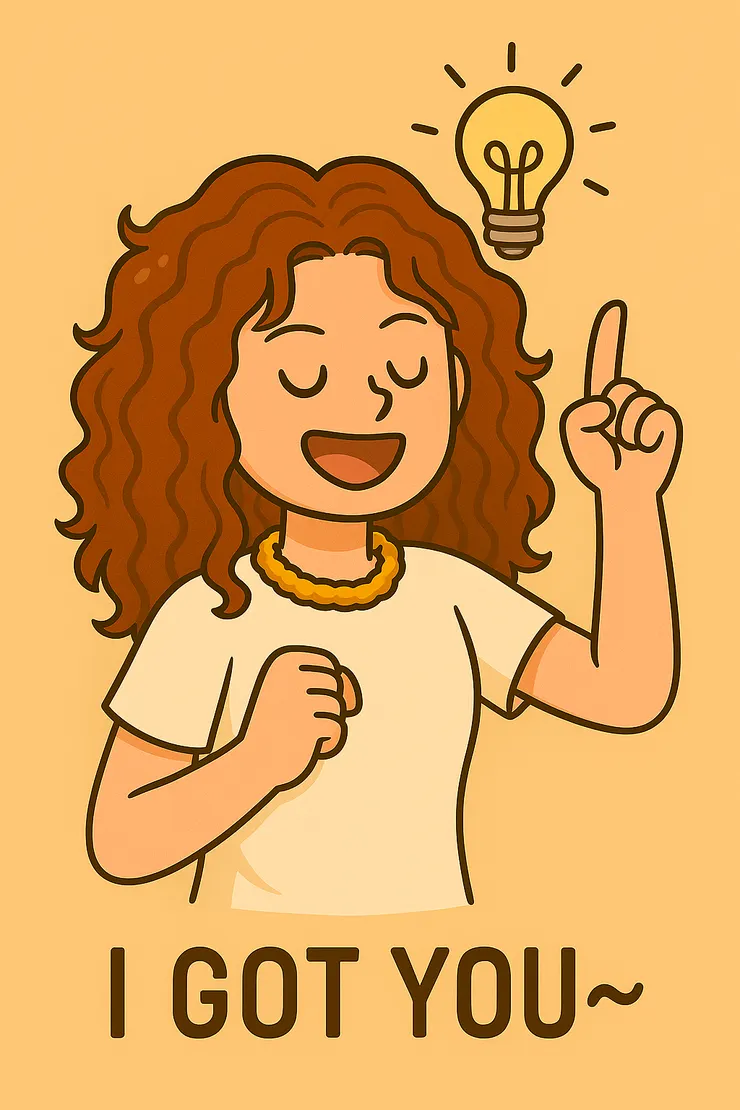 爆炸Q滿臉怒氣、頭髮炸得亂竄，好像隨時要引爆。 但當我突然明白—她不是想毀滅，而是想守護我、保護我不再受傷。 那一刻，我竟然忍不住哈哈大笑，原來她情緒這麼激動，只是因為太在乎我。 難怪當下我會有一種開心與鬆口氣的感覺，好像終於讀懂了她的用意。