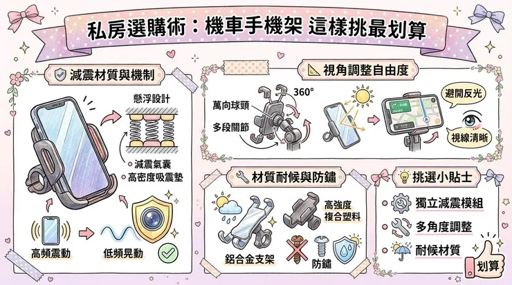私房選購術：機車手機架 這樣挑最划算