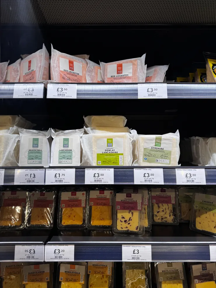 超市販售的各類起司，可以拿來加在義大利麵／披薩上